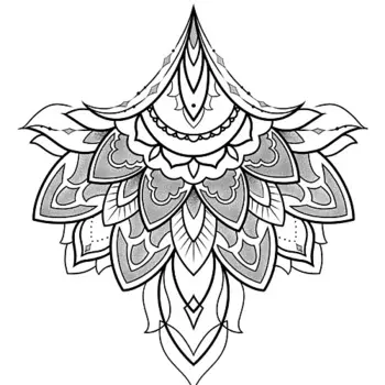 PRINT FACTORY Временная переводная татуировка Лотос