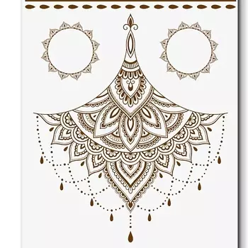 PRINT FACTORY Временная Переводная Татуировка Мехенди Арабская Ночь