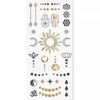 PRINT FACTORY Временная Переводная Татуировка Мехенди на руки и лицо