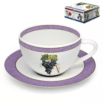 PRIORITY Чайная пара Дыхание Прованса "Виноград" в подарочной коробке