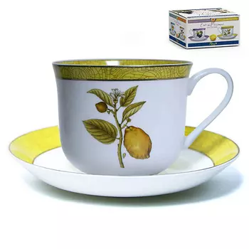 PRIORITY Чайная пара «Стейчкол» Дыхание Прованса «Лимон» в подарочной коробке