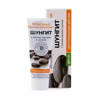 ПРИРОДНАЯ АПТЕКА ШУНГИТ Бальзам для ног Венотоник с конским каштаном и рутином 75.0