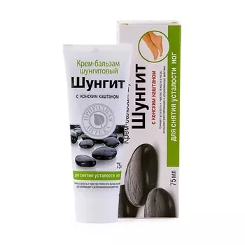 ПРИРОДНАЯ АПТЕКА ШУНГИТ Крем-бальзам для снятия усталости ног Шунгитовый 75.0