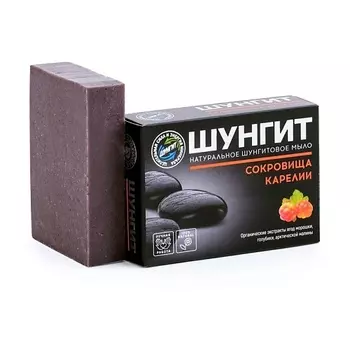 ПРИРОДНАЯ АПТЕКА ШУНГИТ Шунгитовое мыло Сокровища Карелии 100.0