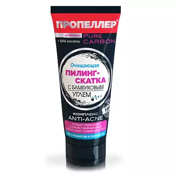 ПРОПЕЛЛЕР Очищающая пилинг-скатка с бамбуковым углем 100.0