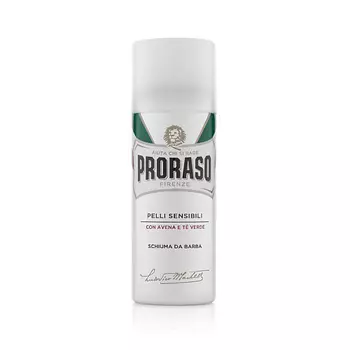 PRORASO Пена для бритья для чувствительной кожи с зеленым чаем и овсом 50