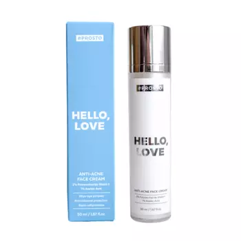 PROSTO COSMETICS Защищающий крем ANTI-ACNE FACE CREAM для склонной к акне кожи HELLO, LOVE 50.0