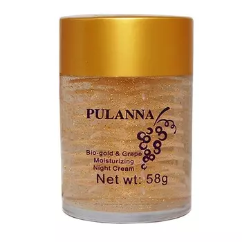 PULANNA Увлажняющий ночной крем Био-Золото и Виноград - Bio-gold &Grape Moisturizing Night Cream 58.0