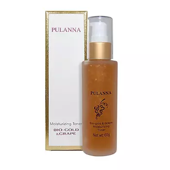 PULANNA Увлажняющий тонер-Bio-gold &amp; Grape Moisturizing Toner, серия Био-Золото и Виноград