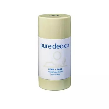 PURE DEO CO Дезодорант-стик без солей алюминия с пенькой и шалфеем