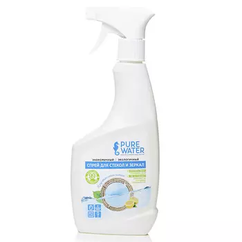 PURE WATER Спрей для стекол и зеркал Хрустальный Лимон 500.0