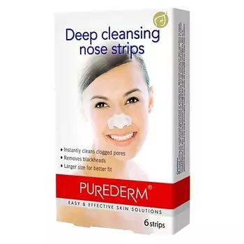 PUREDERM Полоски для глубокого очищения пор лица Face Deep Cleansing Strips
