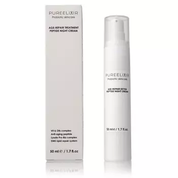 PUREELIXIR Антивозрастной восстанавливающий пептидный ночной детокс крем