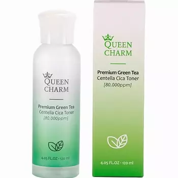 QUEEN CHARM Увлажняющий тонер для лица с зелёным чаем и центеллой азиатской