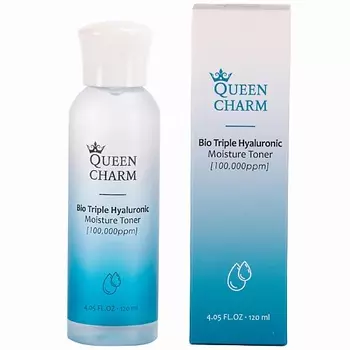 QUEEN CHARM Увлажняющий тонер для лица с биокомплексом гиалуроновой кислоты