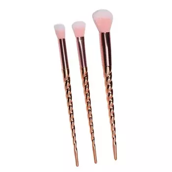QUEEN FAIR Набор кистей для макияжа «Глянец», 3 предмета