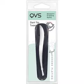 QVS Пинцет скошенный в чехле