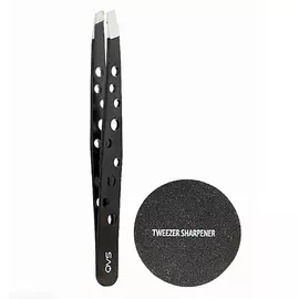 QVS Пинцет со скошенным кончиком и заточка