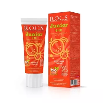 R.O.C.S. JUNIOR Зубная паста для детей 6-12 лет ФРУКТОВАЯ РАДУГА 45.0