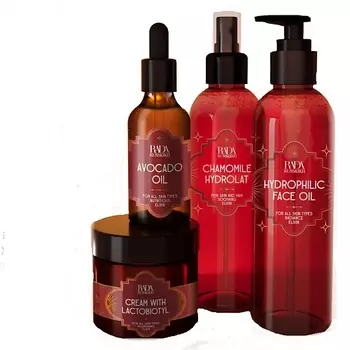 RADA RUSSKIKH Подарочный набор 4 средства для ухода за лицом, для проблемной, сухой и атопичной кожи