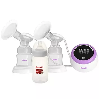 RAMILI Двойной молокоотсос Ramili SE450 с дополнительной противоколиковой бутылочкой 240ML