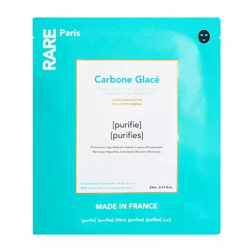 RARE PARIS Очищающая тканевая маска Carbone Glac Facial Mask