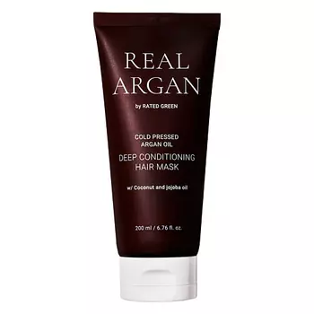RATED GREEN Маска для глубокого восстановления сухих и поврежденных волос с маслом арганы холодного отжима Deep Conditioning Hair Mask