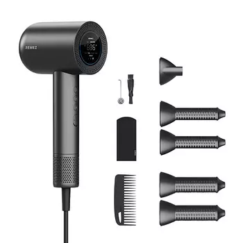 REMEZ Фен-стайлер MODEL S+ с расчёской и термочехлом для насадок RMB-707Bx