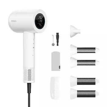 REMEZ Фен-стайлер MODEL S+ с расчёской и термочехлом для насадок RMB-708Bx