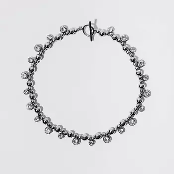 РЕСУРС Чокер из стальных шаров с кристаллами разного диаметра