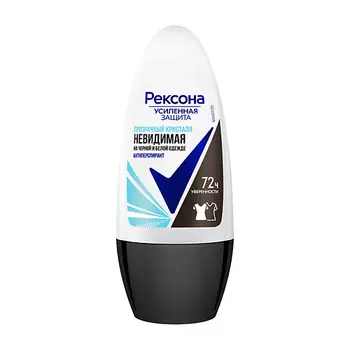 REXONA Дезодорант-ролик НЕВИДИМАЯ прозрачный кристалл 48 ч