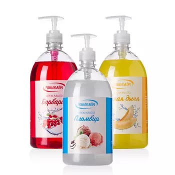 РЕЗУЛЬТАТ.ПРО Набор жидкое мыло для рук и тела Барбарис,Дыня,Пломбир 3000.0