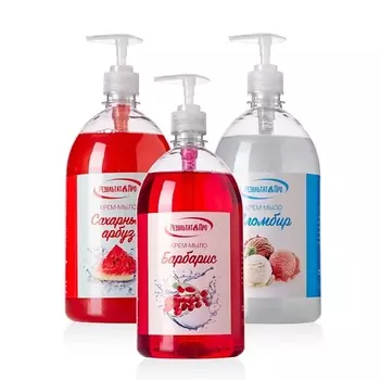 РЕЗУЛЬТАТ.ПРО Набор жидкое мыло для рук и тела Барбарис, Сахарный арбуз, Пломбир 3000.0