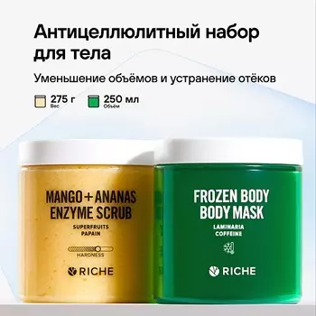 RICHE Набор для тела: охлаждающее обёртывание + энзимный скраб