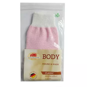 RIFFI Мочалка-рукавица массажная двусторонняя