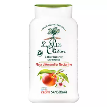 LE PETIT OLIVIER Крем-гель для душа экстра-мягкий с экстрактами цветущий Миндаль-Нектарин Fleur d'Amandier Nectarine Crme Douche