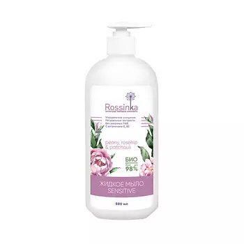 ROSSINKA Жидкое мыло Sensitive Peony rosehip & patchouli 500