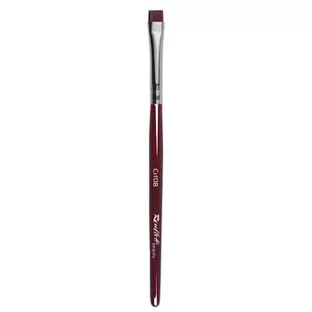 ROUBLOFF Кисть Crf08 плоская из вишневой синтетики для бровей и стрелок