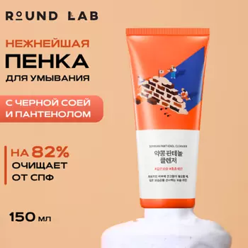 ROUND LAB Пенка для умывания с чёрной соей и пантенолом Soybean Panthenol Cleanser