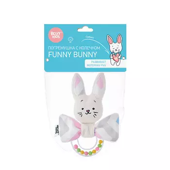 ROXY KIDS Погремушка с колечком FUNNY BUNNY звезды