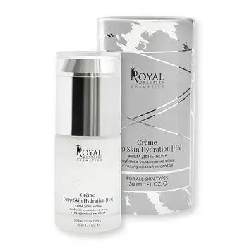 ROYAL SAMPLES Крем для лица Глубокое увлажнение кожи с гиалуроновой кислотой ДЕНЬ-НОЧЬ 30.0