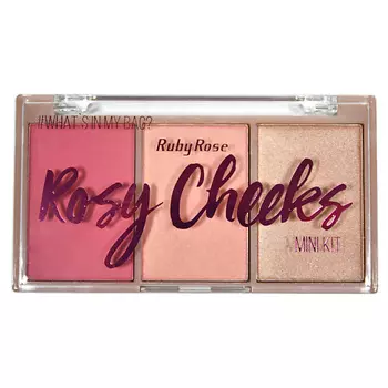 RUBY ROSE Палетка для лица Blush and Glow