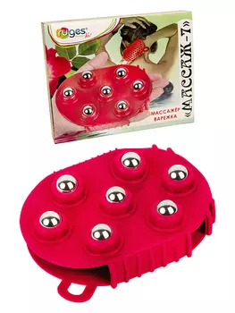 RUGES Массажная варежка с шариками "Массаж-7"