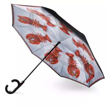 RUSSIAN LOOK Зонт наоборот Фламинго