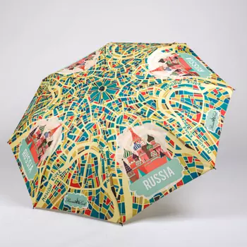 RUSSIAN LOOK Зонт полный автомат эпонж Москва