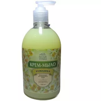 РУССКИЕ ТРАВЫ Крем-мыло увлажняющее для ежедневного ухода Ромашка без дозатора 500.0