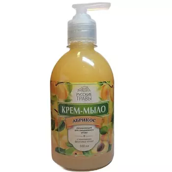 РУССКИЕ ТРАВЫ Крем-мыло увлажняющее для ежедневного ухода Абрикос без дозатора 300.0
