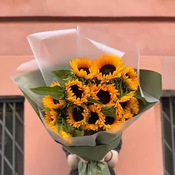 РЯБИНА ЦВЕТОЧНАЯ МАСТЕРСКАЯ Большой букет подсолнухов