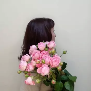 С ЛЮБОВЬЮ, РОЗА Букет кустовая роза сорт Фемке