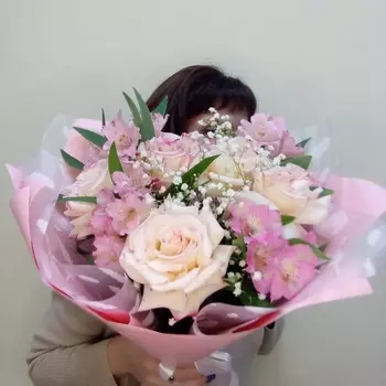 С ЛЮБОВЬЮ, РОЗА Букет нежность